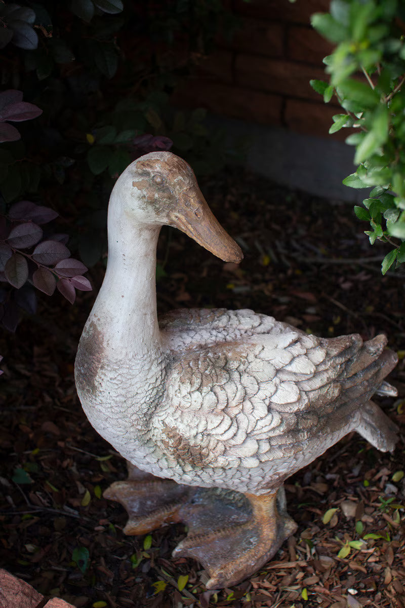 Faux Concrete Duck Statue