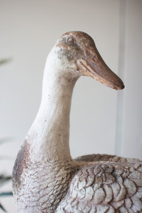 Faux Concrete Duck Statue