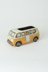 Yellow Ceramic VW Van Planter