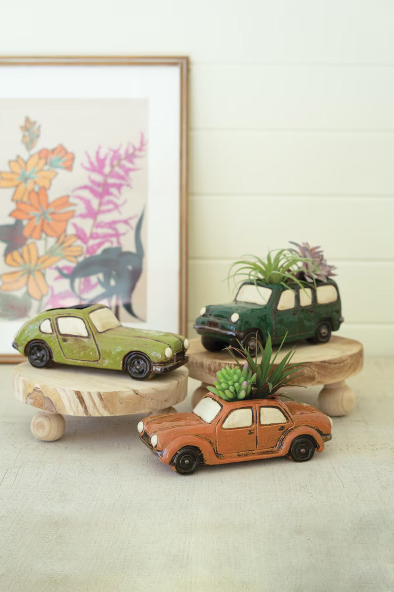 Vintage Car Ceramic Planter