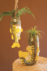 Ceramic Largemouth Bass Fish Vase