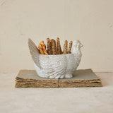 White Ceramic Turkey Shaped Bowl