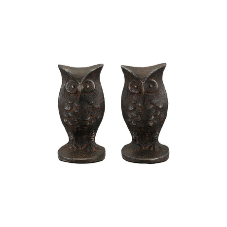 Cast Iron Owl Bookends (Set of 2)