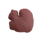 Embroidered Squirrel Shaped Pillow with Tufted Tail
