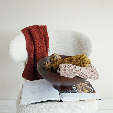 Textured Cotton Knit Tea Towel