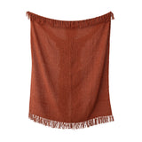 Rust Chenille Waffle Weave Throw Blanket