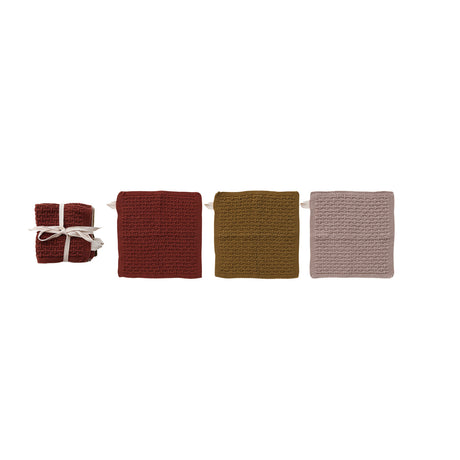 Cotton Knit Dish Cloths (Set of 3)