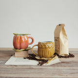 Acorn Shaped Mug with Leaf Saucer & Spoon