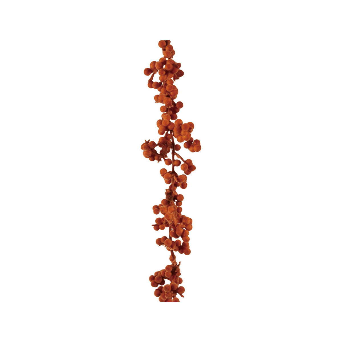 Orange Flocked Foam Ball Garland