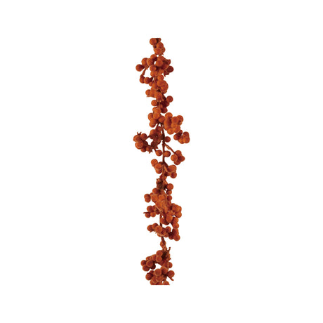 Orange Flocked Foam Ball Garland