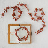 Orange Flocked Foam Ball Garland
