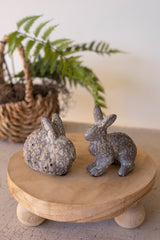 Rustic Distressed Ceramic Bunny Figurine