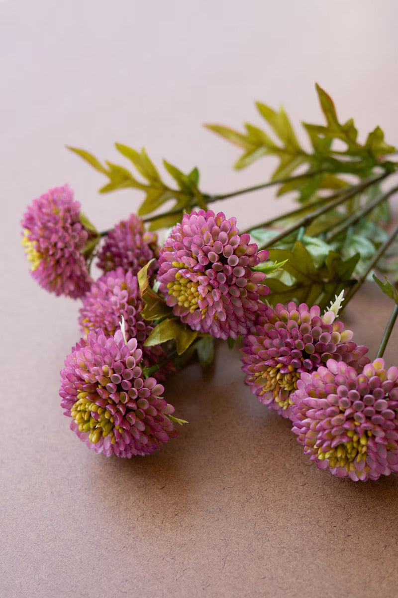 Artificial Purple Ball Dahlia Bundle