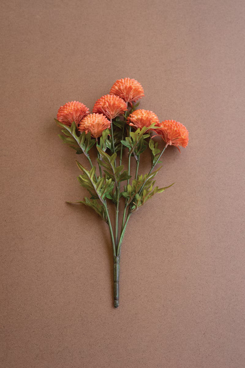 Artificial Orange Ball Dahlia Bundle