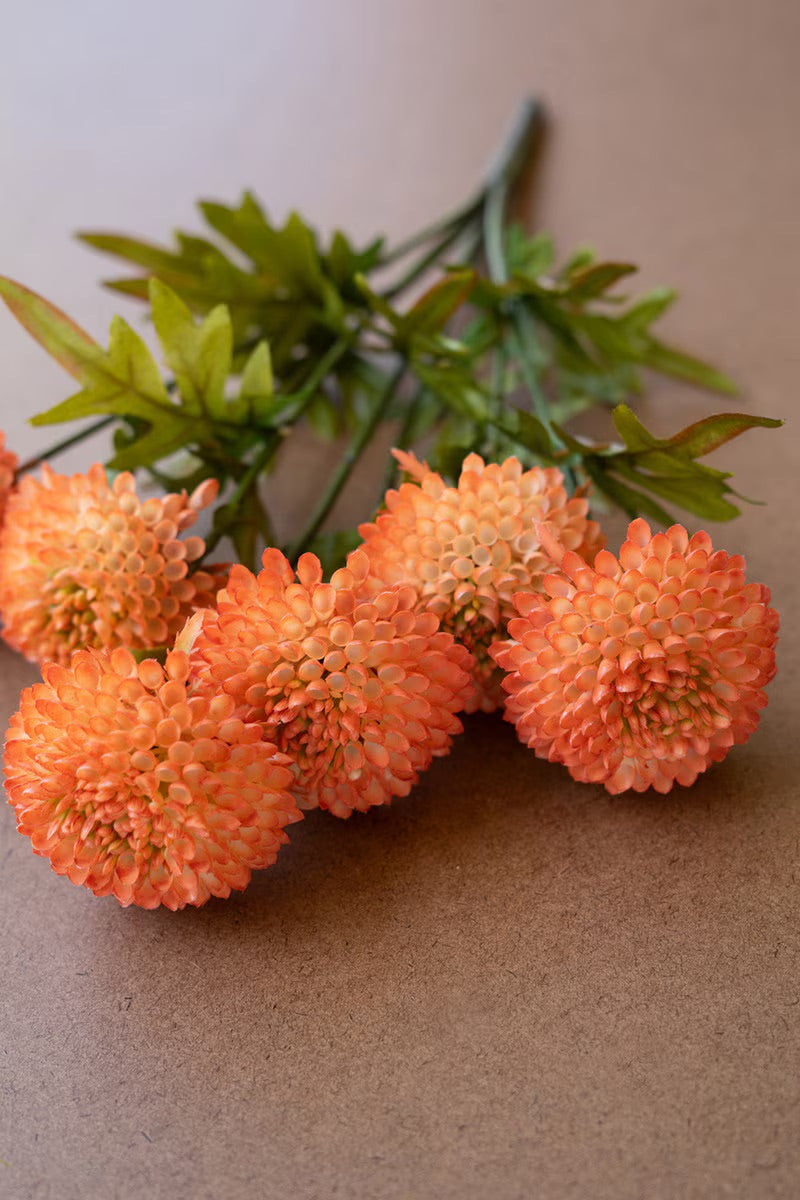 Artificial Orange Ball Dahlia Bundle