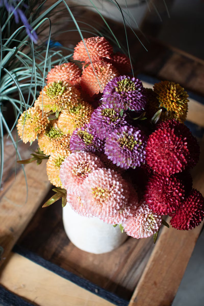 Artificial Light Pink Ball Dahlia Bundle