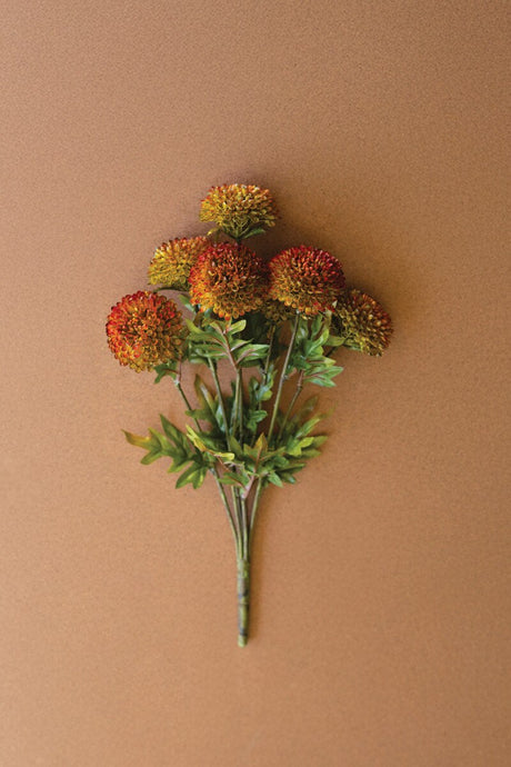Artificial Auburn Ball Dahlia Bundle