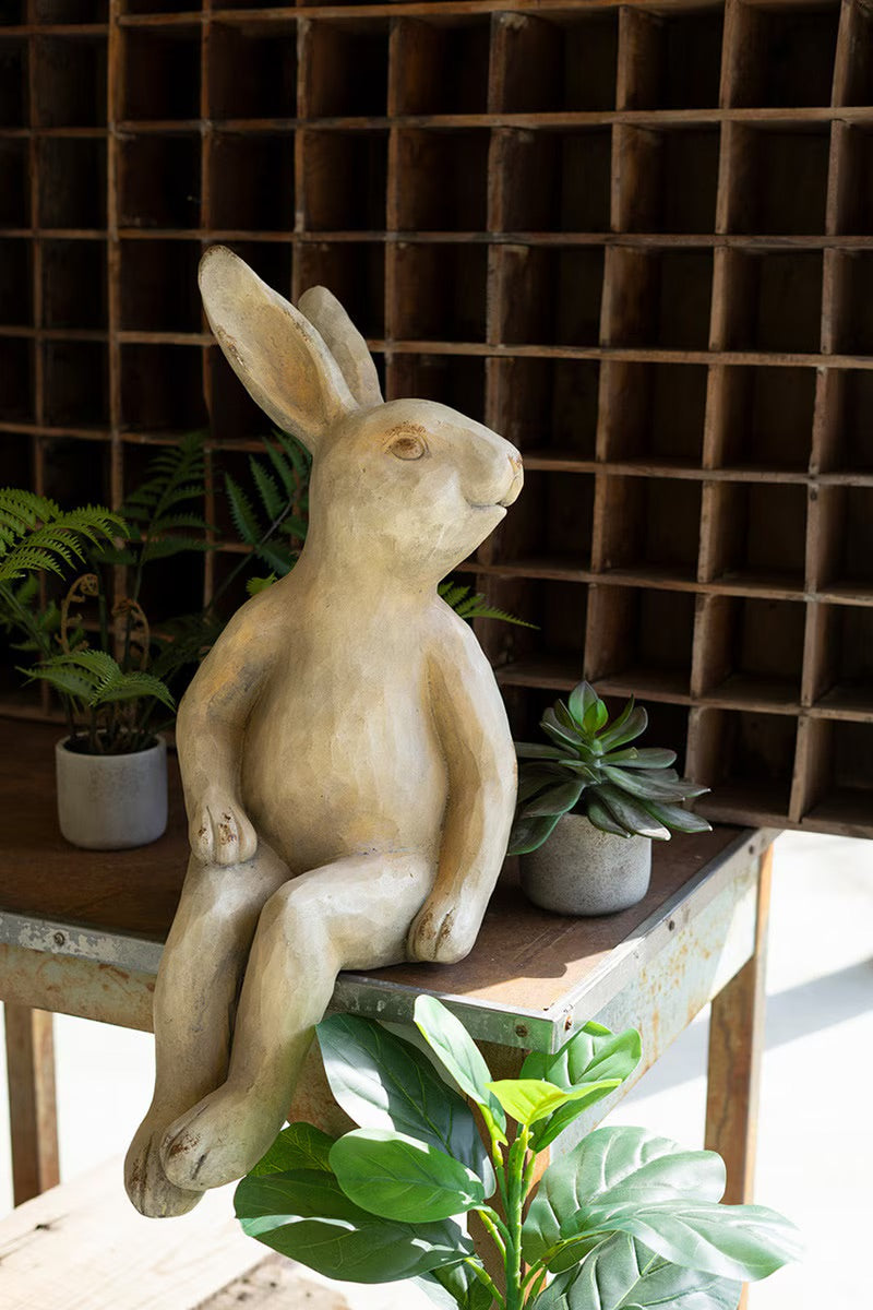 Faux Concrete Rabbit Shelf Sitter - Thumbnail 4
