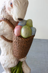 Resin Easter Bunny Figurines with Baskets