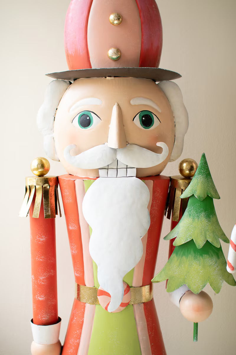 Life-Size Painted Metal Nutcracker