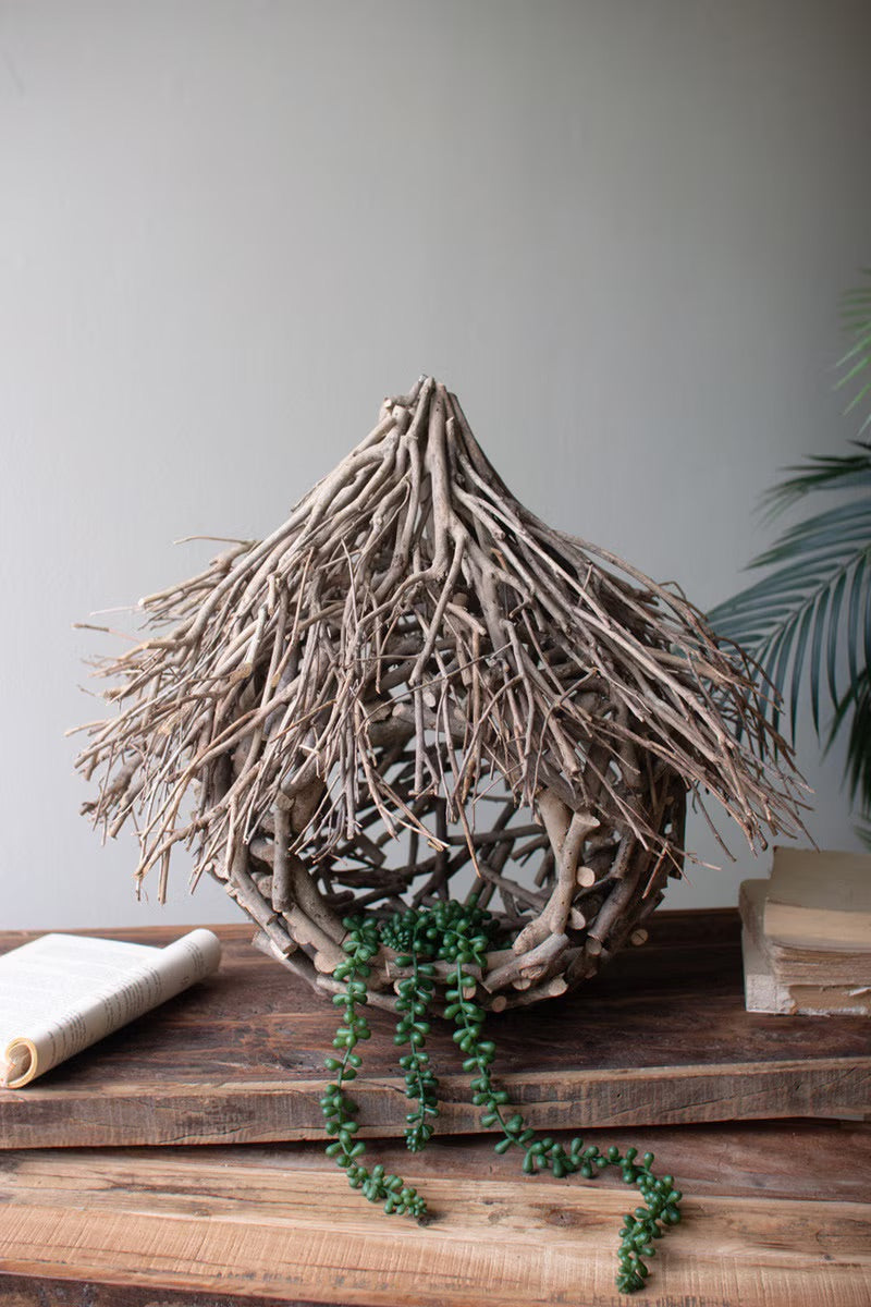 Rustic Hanging Tea Twig Birdhouse