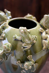 Frogs & Snails Ceramic Planter Vase