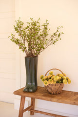 Large Green Ceramic Boot Vase