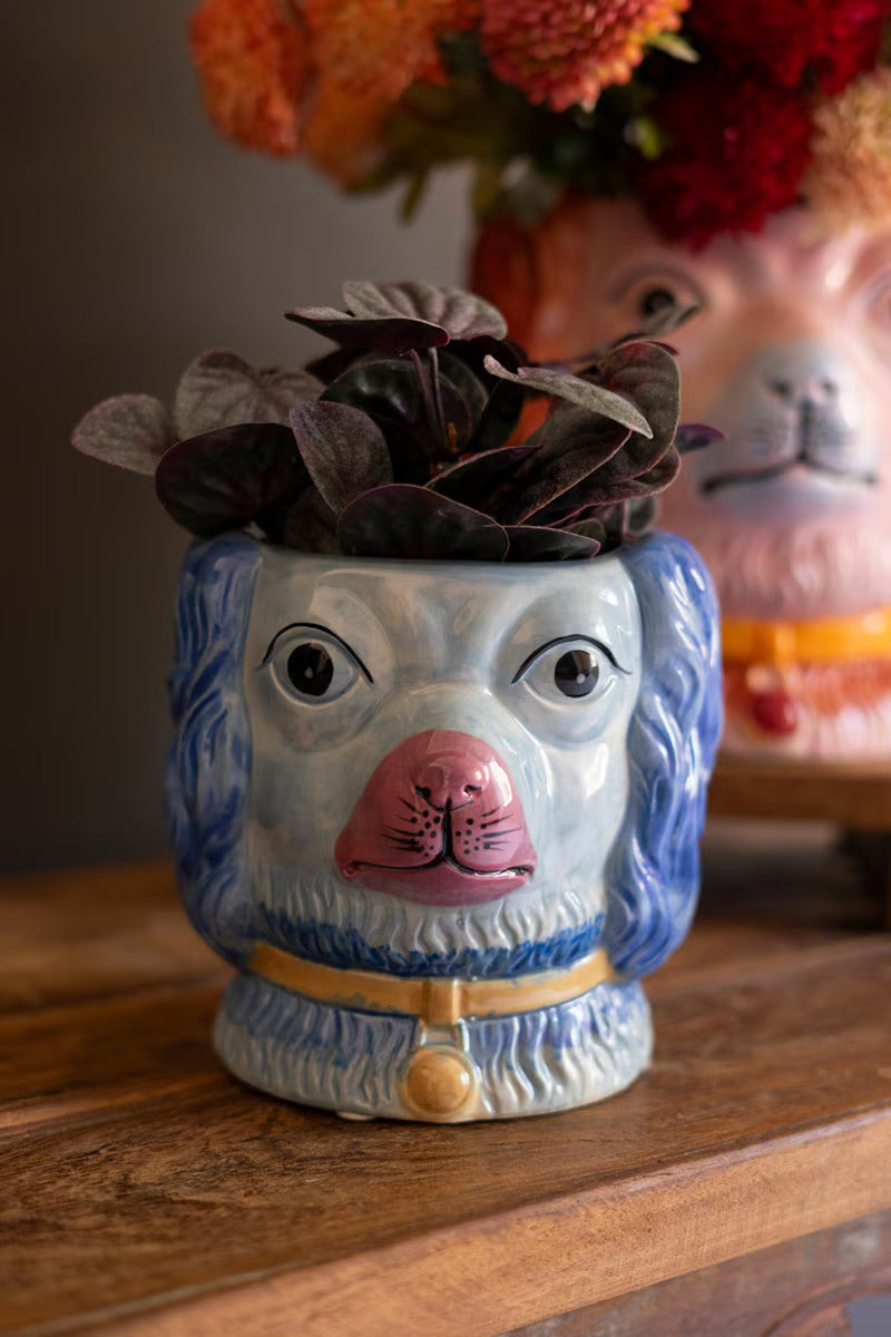 Vintage Style Ceramic Staffordshire Dog Vase