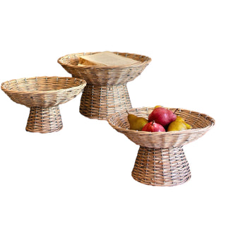 wicker compote bowls by kalalou