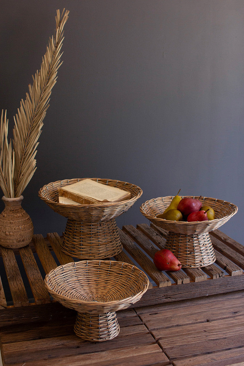 Wicker Compote Bowls