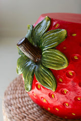 Strawberry Faux Concrete Accent Stool