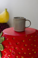 Strawberry Faux Concrete Accent Stool