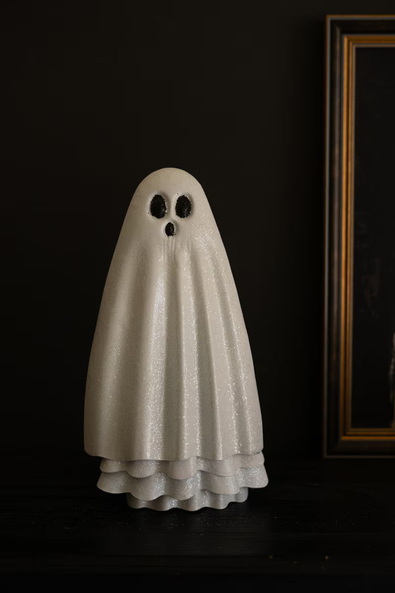 Glitter Metal Nesting Halloween Ghost Figurines | 5 Sizes