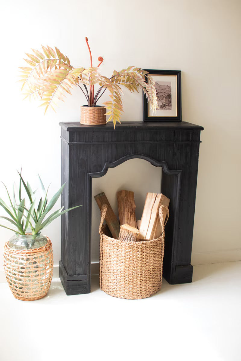 Black Wooden Decorative Mantle - Thumbnail 5