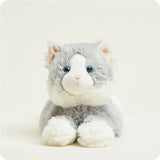 Laying Down Grey Cat Warmies Plush Animal