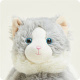 Laying Down Grey Cat Warmies Plush Animal