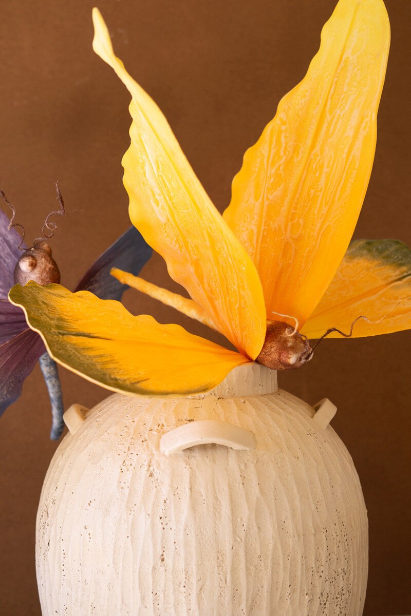 Large Botanical Butterfly Stem