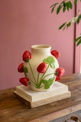 Strawberry Patch Ceramic Vase
