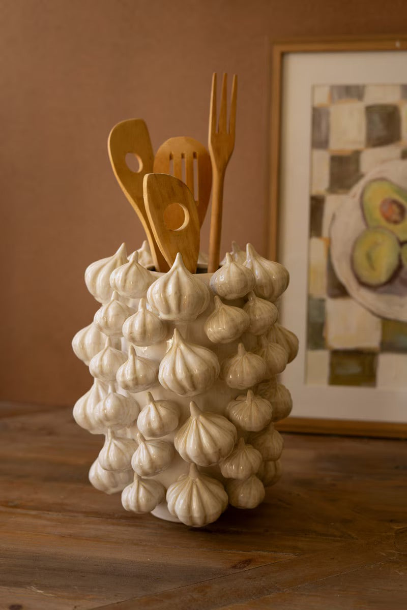 Ceramic Garlic Produce Vase