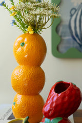 Ceramic Fruit Bud Vases | Orange, Strawberry, Lemon