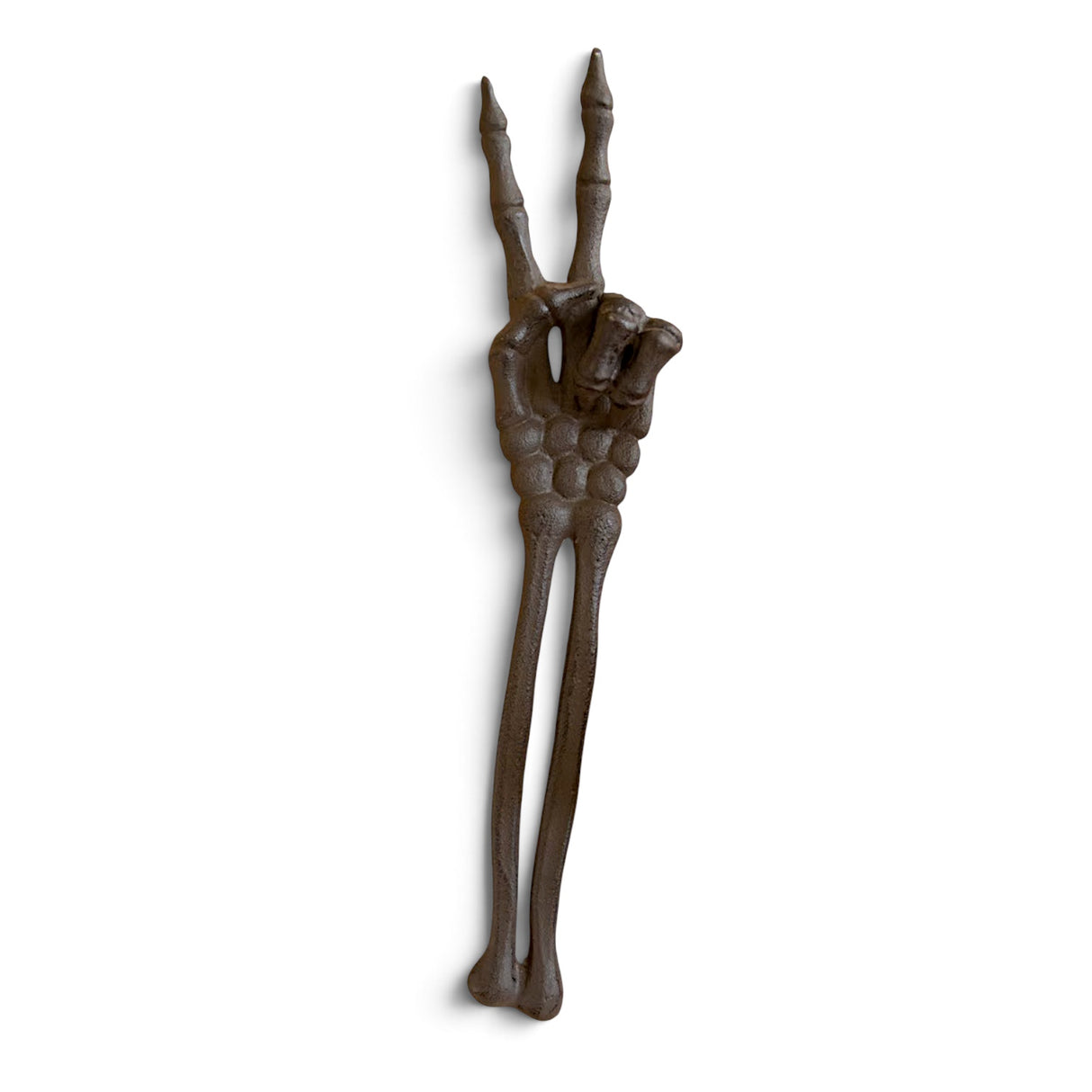 Cast Iron Skeleton Peace Sign