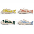 Hand-painted stoneware floating ceramic fish decor  tabletop bowl accent