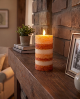 7-Layer Fall Mottled Moving Flame LED Wax Candle