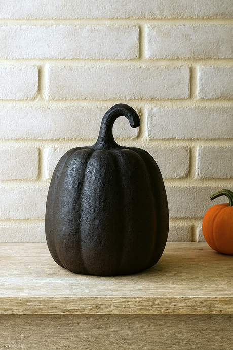 Black Terracotta Pumpkins | 2 Sizes