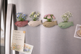 Ceramic Koi Fish Vase Fridge Magnet