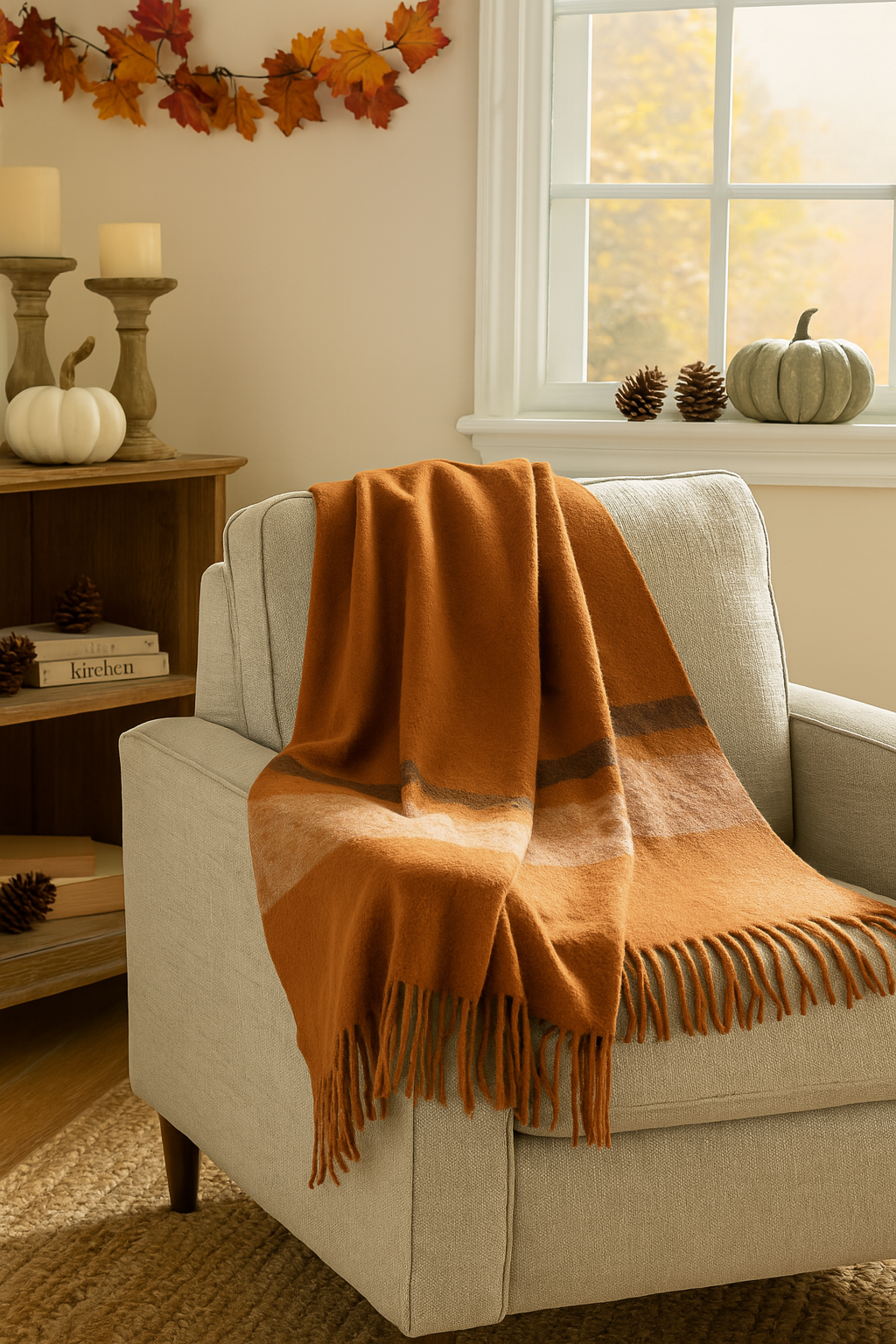 Rust and Cinder Throw Blanket - Thumbnail 3