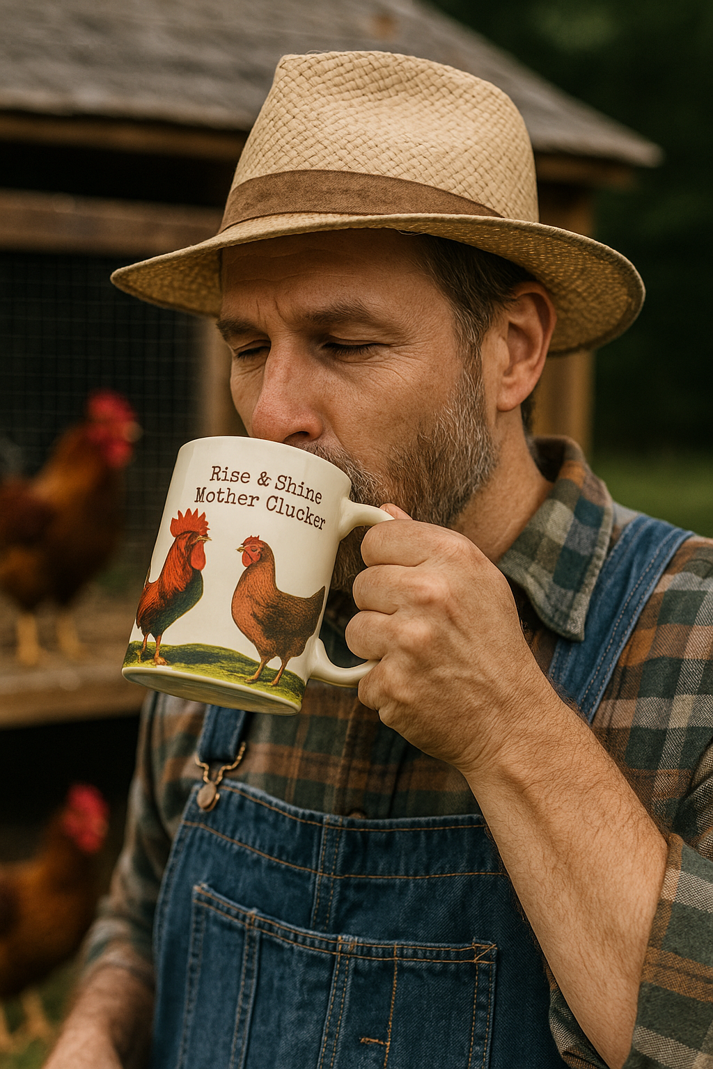 Rise & Shine Mother Clucker Ceramic Mug - Thumbnail 4