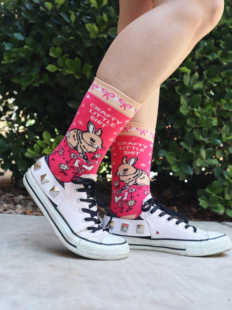 Crafty Little Sh*t Bunny Women's Crew Socks