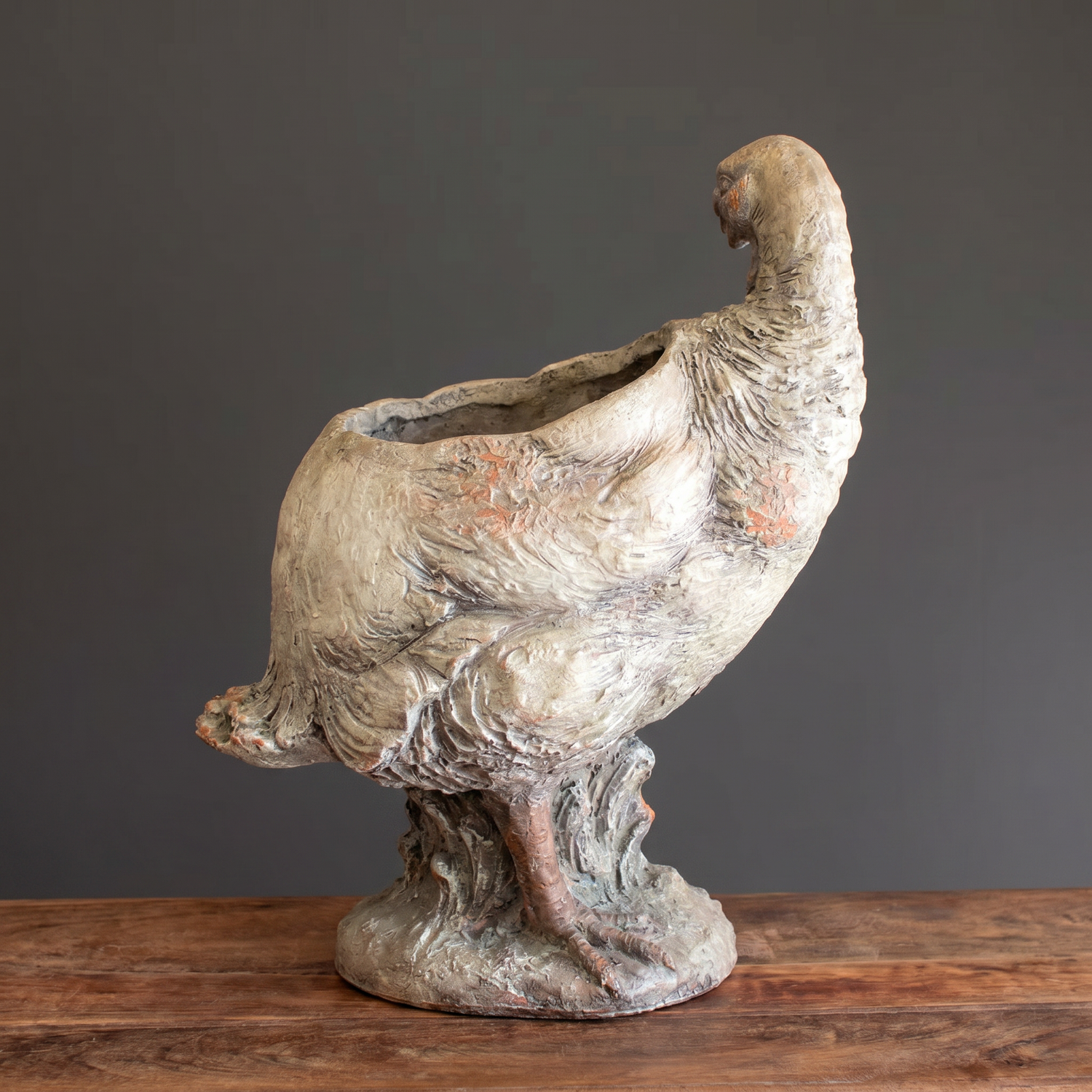 Faux Concrete Turkey Planter