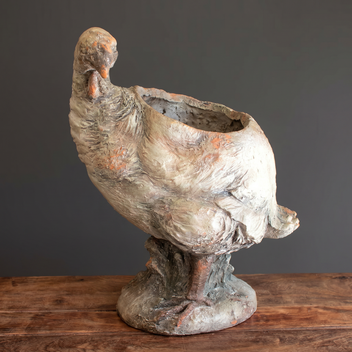 Faux Concrete Turkey Planter